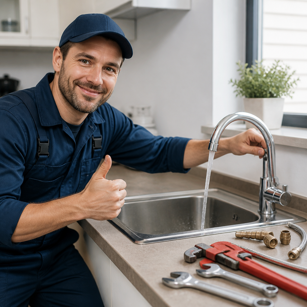 Fixed & Guaranteed — plumbing service step